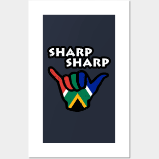 South Africa Sharp Sharp Hand Sign South African Flag Posters and Art